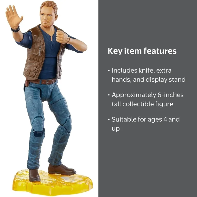Mattel Jurassic World Amber Collection Owen Grady Action Figure, 6