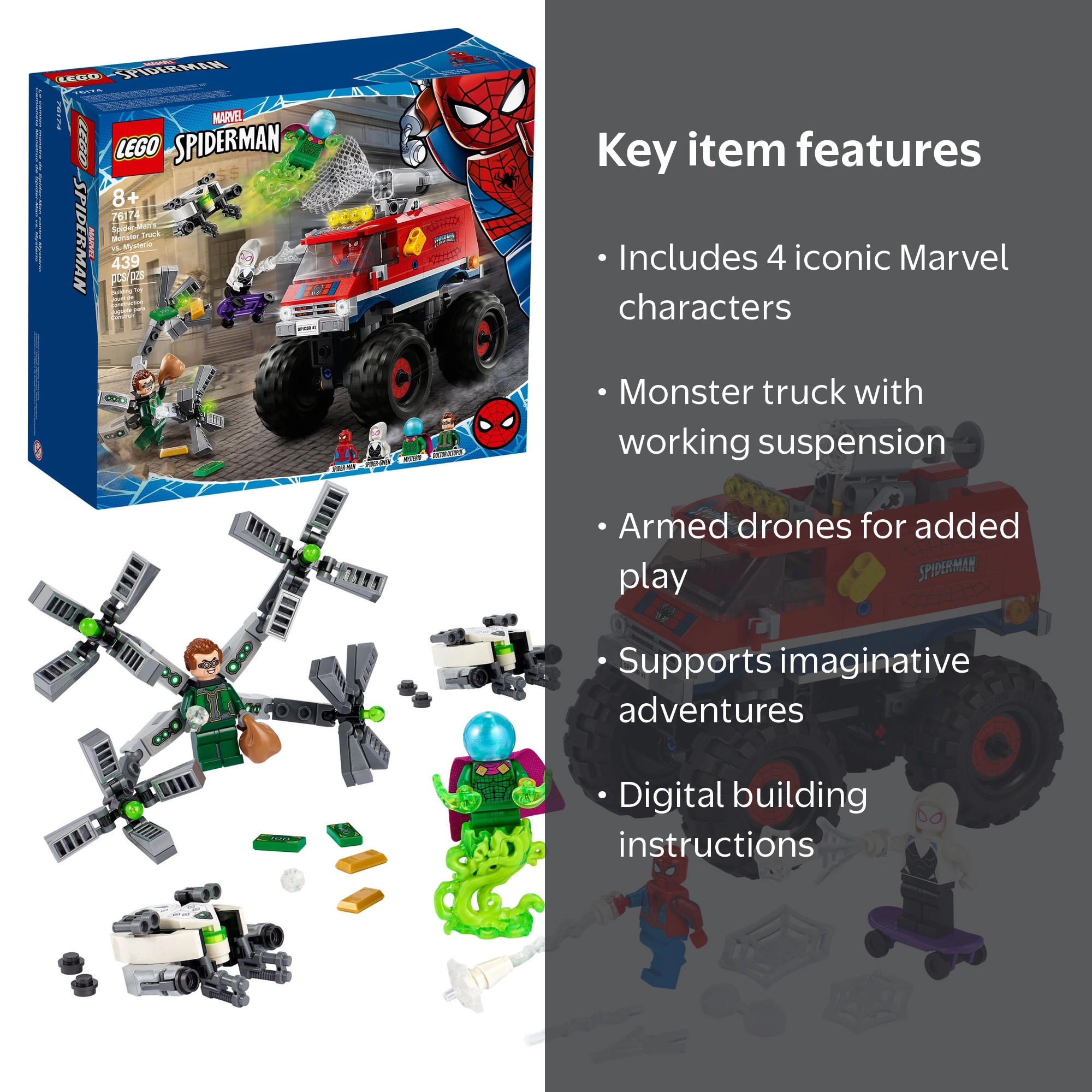 LEGO Marvel Spider-Man Set: Spider-Man's Monster Truck vs