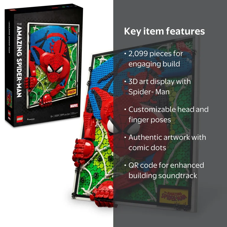 LEGO Art The Amazing Spider-Man 31209 Build & Display Wall Art Kit