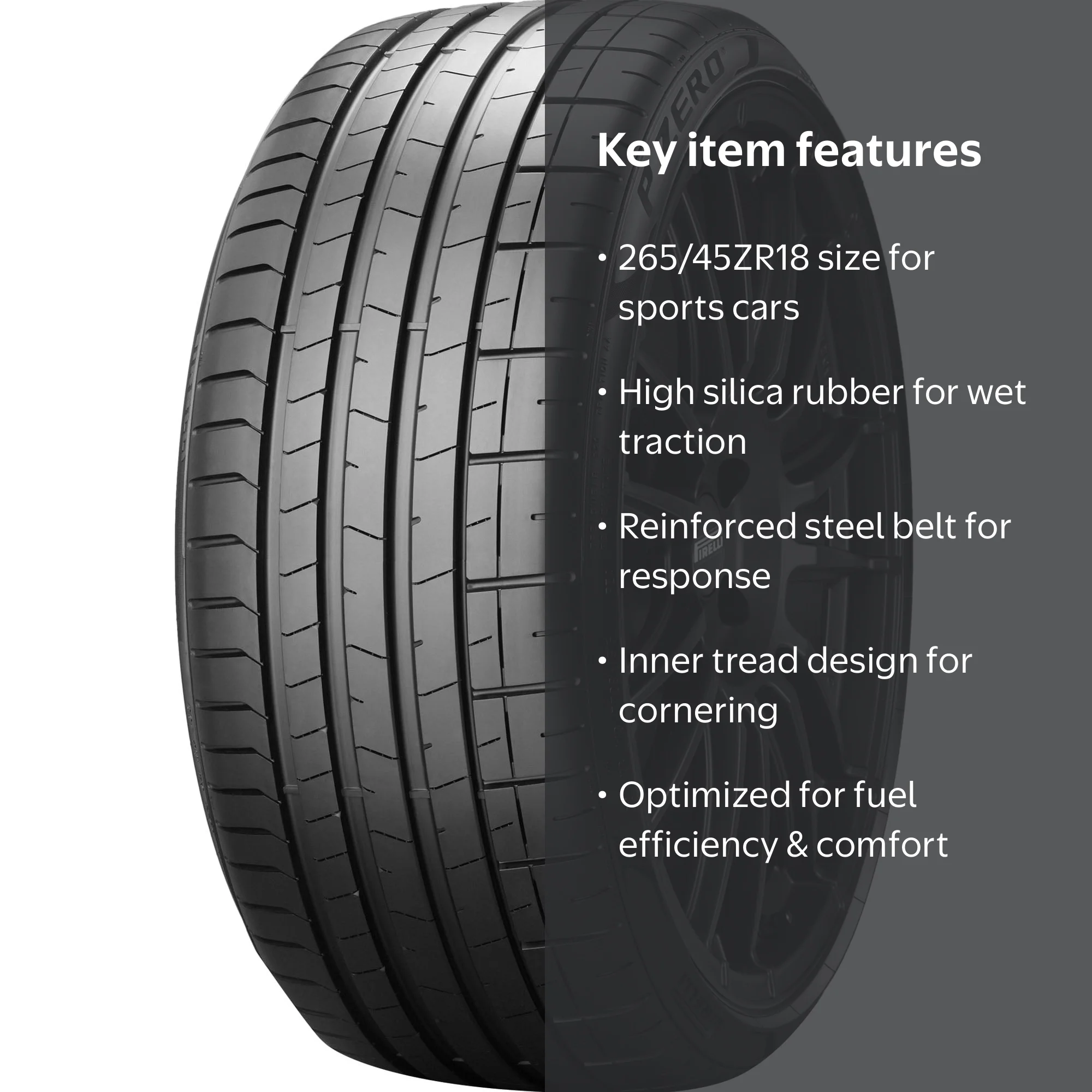 Pirelli P Zero PZ4 265/45R18 101Y BSW Tire - Walmart.com