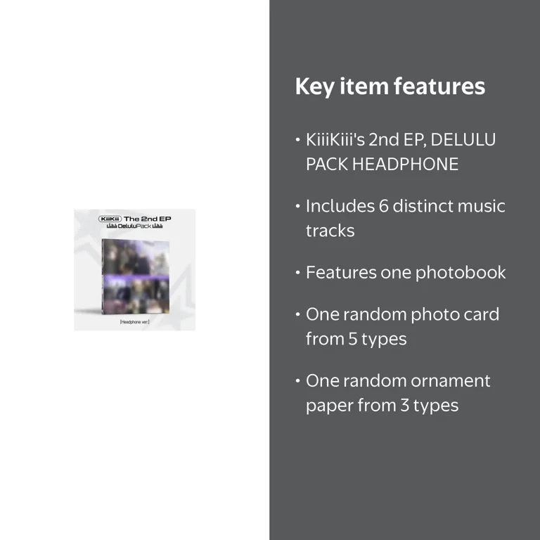 KiiiKiii - [DELULU PACK] 2nd EP Album HEADPHONE Version - Walmart.com