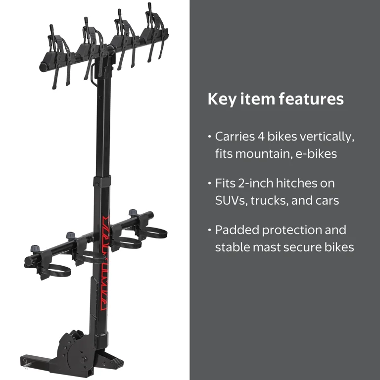 Yakima 4-Bike Vertical Hanging Hitch Mount Bike Rack HangOver 4