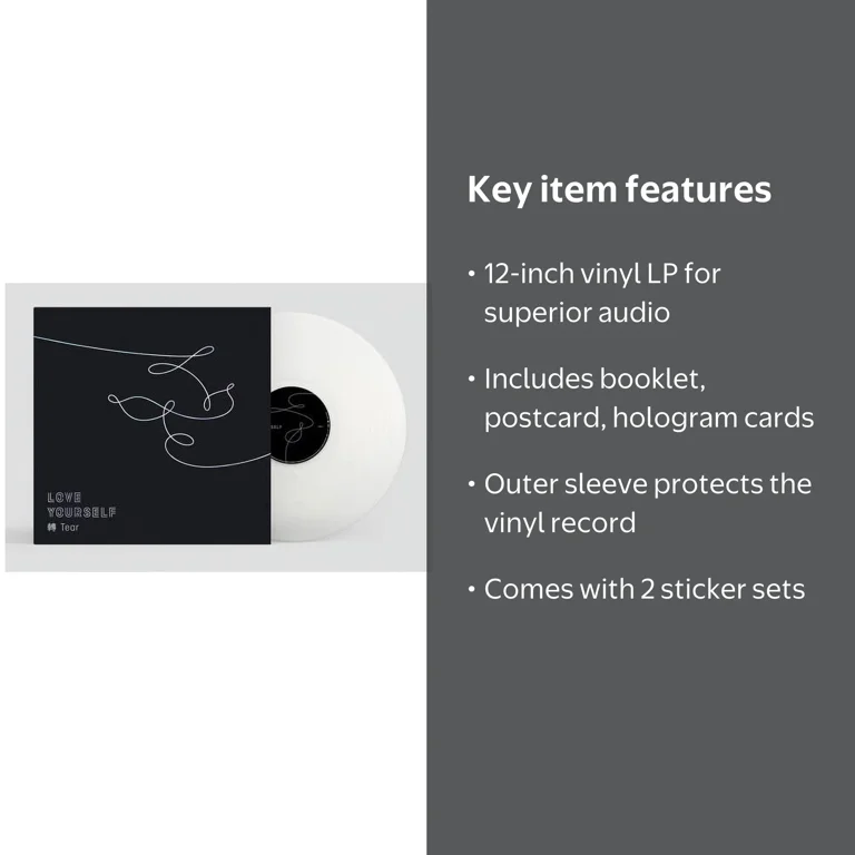 Bighit Music Vinyl LP, Love Yourself Tear, 12 Inch Edition with