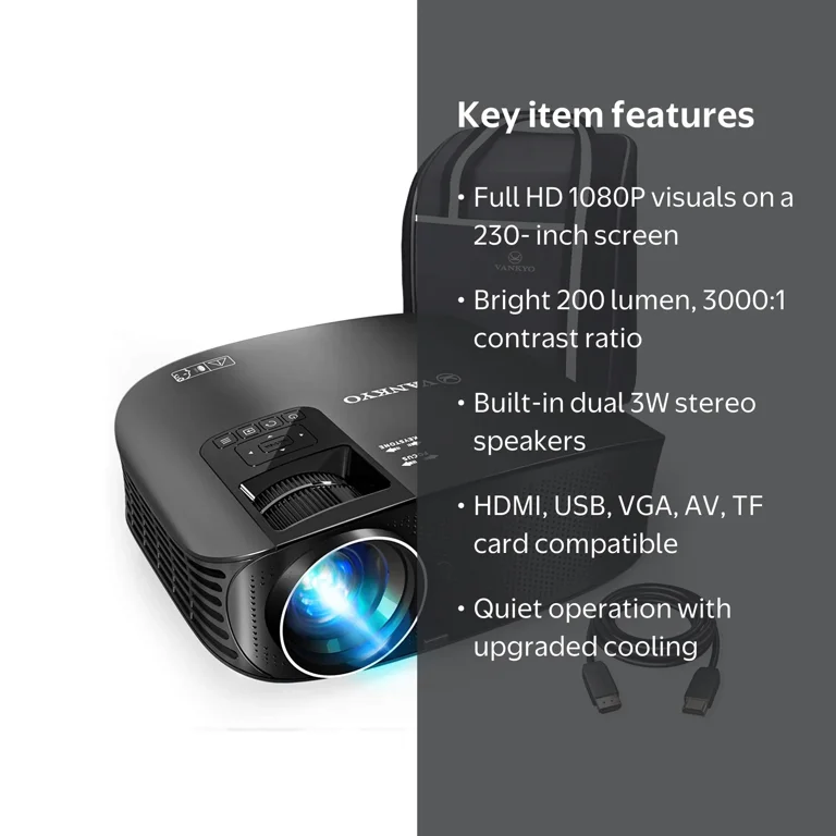 VANKYO Leisure 510 HD Movie Projector, Video Projector with 230