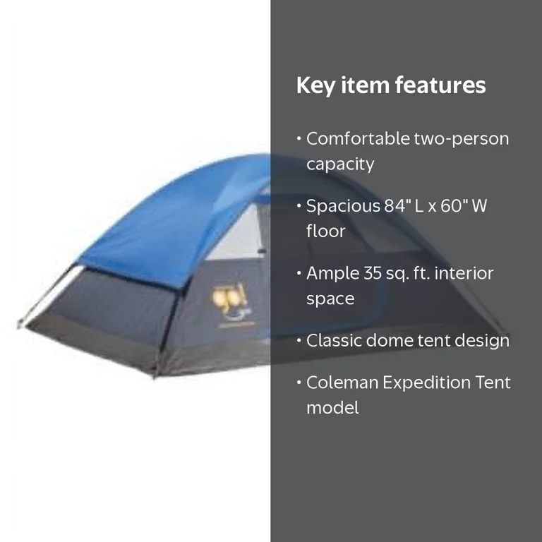 Coleman, Expedition Tent, 2000014963 Dome, 2 Person Capacity
