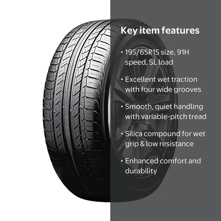Free Shipping! Summit Ultramax A/S 195/65R15 91H All-Season
