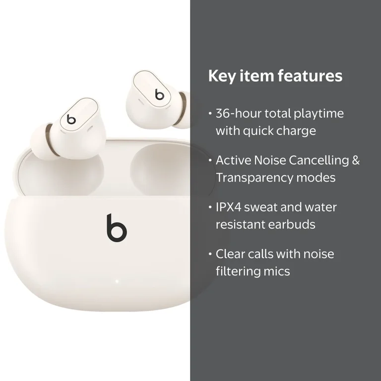 Beats by Dr. Dre Studio Buds + Noise Cancelling Wireless, Ivory