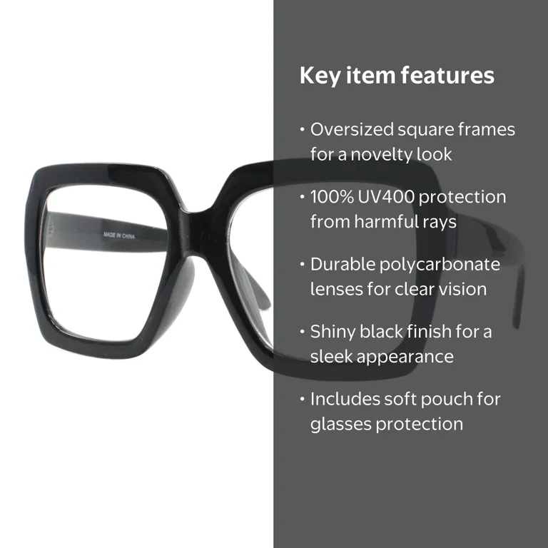PASTL by JuicyOrange Fashion Eye Super Oversized XL Square Frame