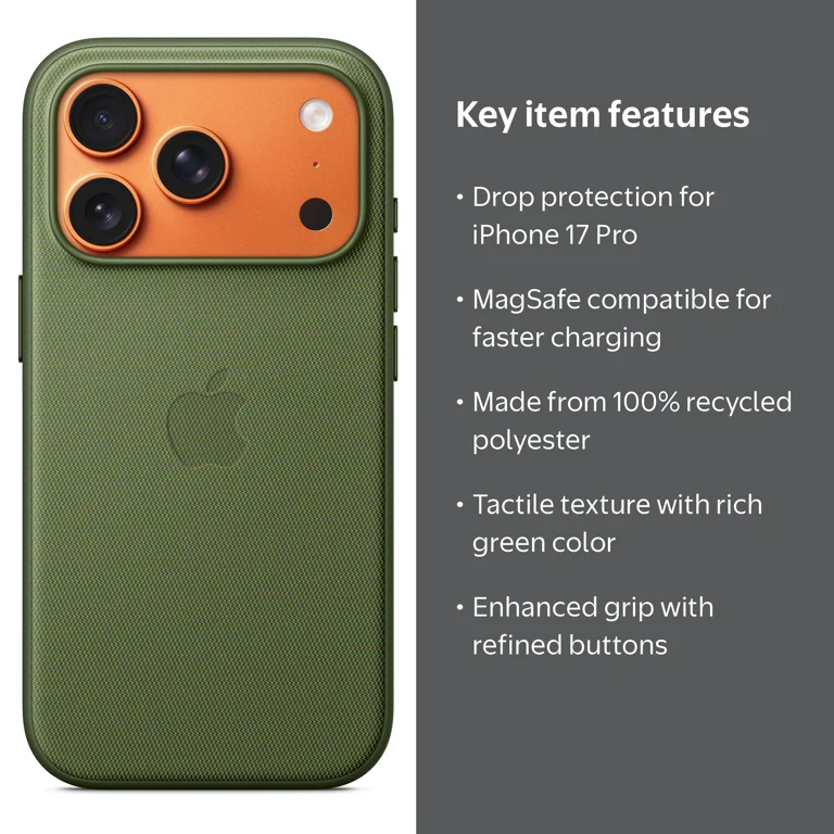 Apple iPhone 17 Pro TechWoven Case with MagSafe - Green - Walmart.com