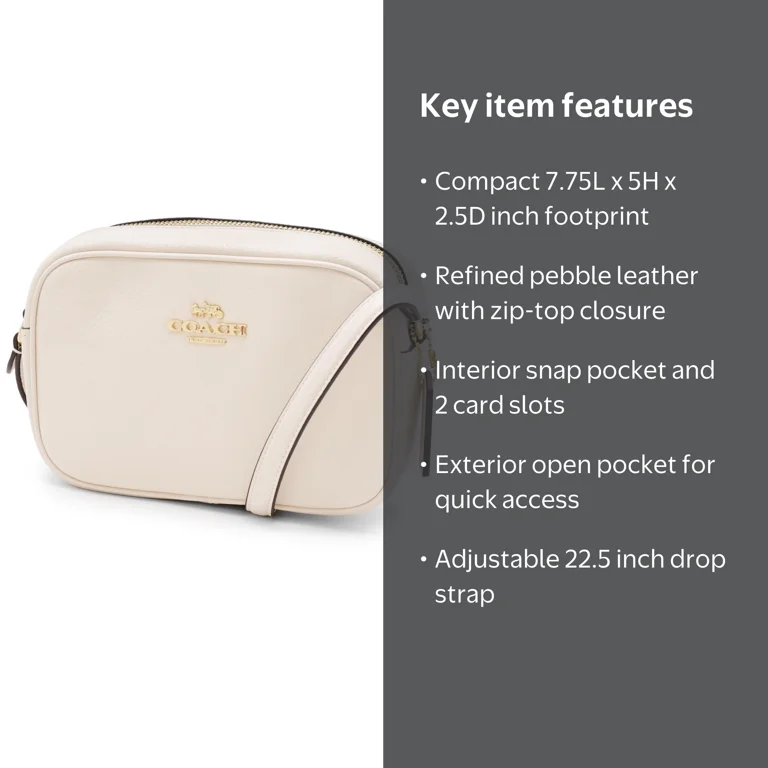 Coach Women's Mini Jamie Camera Crossbody Bag in Pebbled Leather