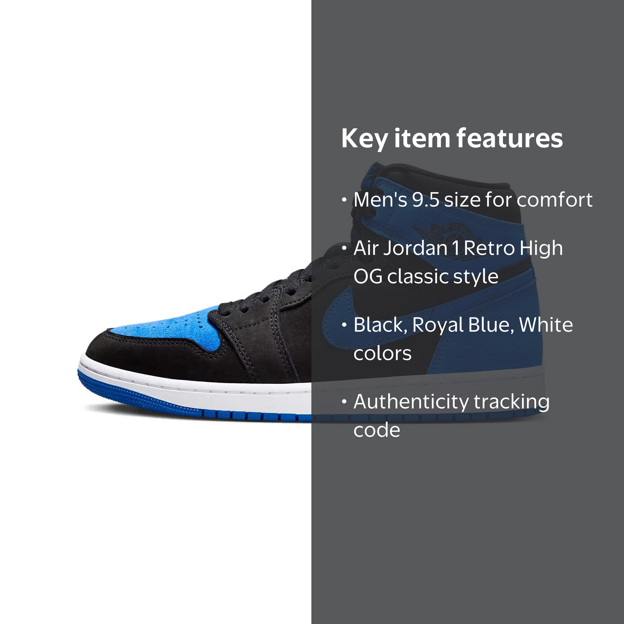 Jordan Air Jordan 1 Retro High OG Reimagined Royal Blue Shoes 