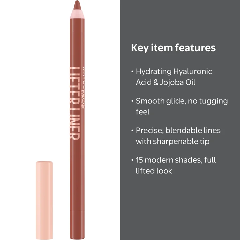 2 pack) Maybelline Lifter Liner Lip Liner Makeup with Hyaluronic