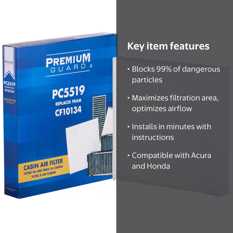 Premium Guard, Cabin Air Filter, Fits Honda Ridgeline 2006–2025