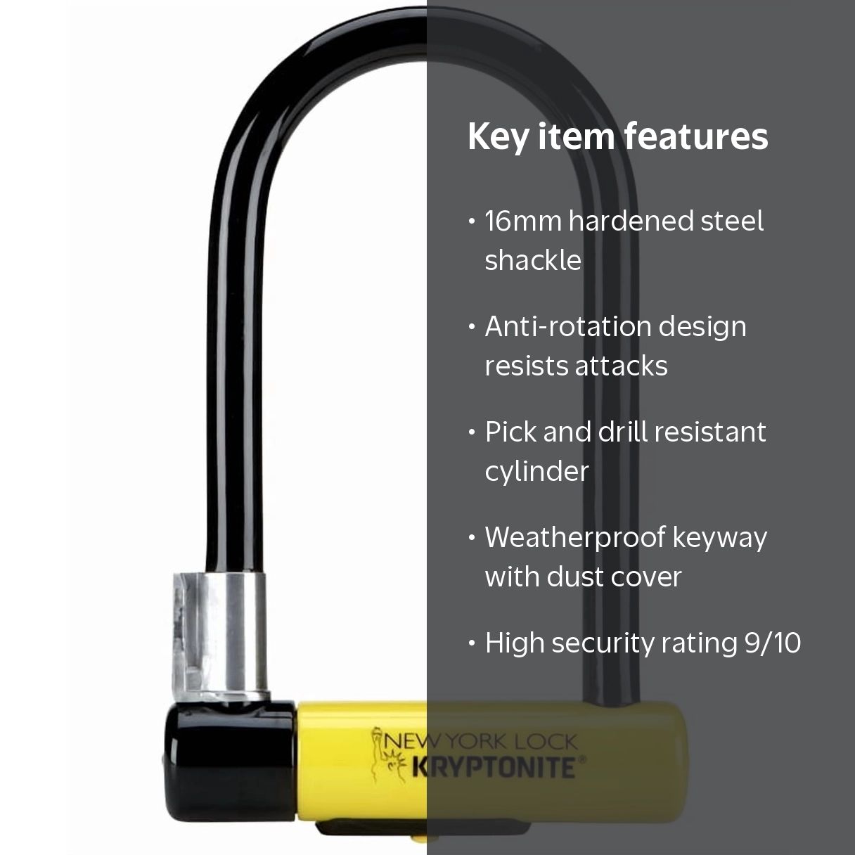 Kryptonite New York Lock 16mm U-Lock with FlexFrame-U Bracket