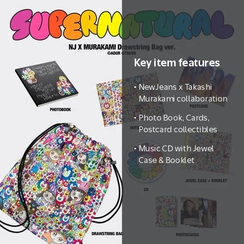 NewJeans 'Supernatural' NJ X MURAKAMI CD with Outbox & Photo Book