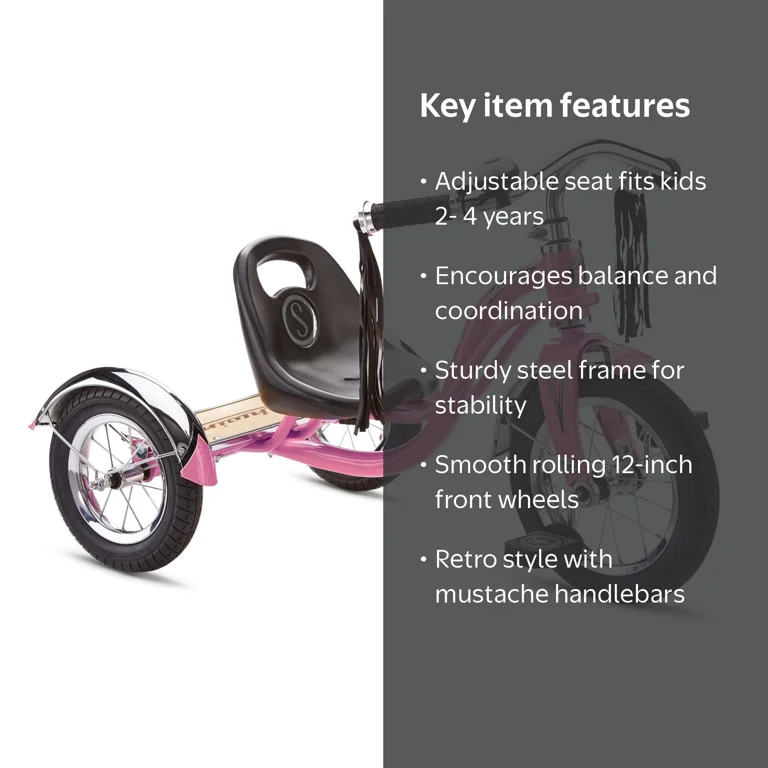 Schwinn クラシック 三輪車 レッド Schwinn Roadster Tricycle, 3-Wheel Bike for Toddlers and Kids