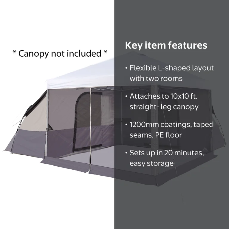 8 Person Connectent Tent with Screen Porch for Camping - Walmart