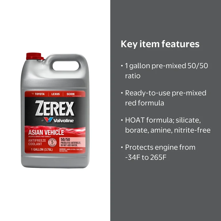 Valvoline, Antifreeze Coolant, 1 GA, Red Ready-to-Use - Walmart.com
