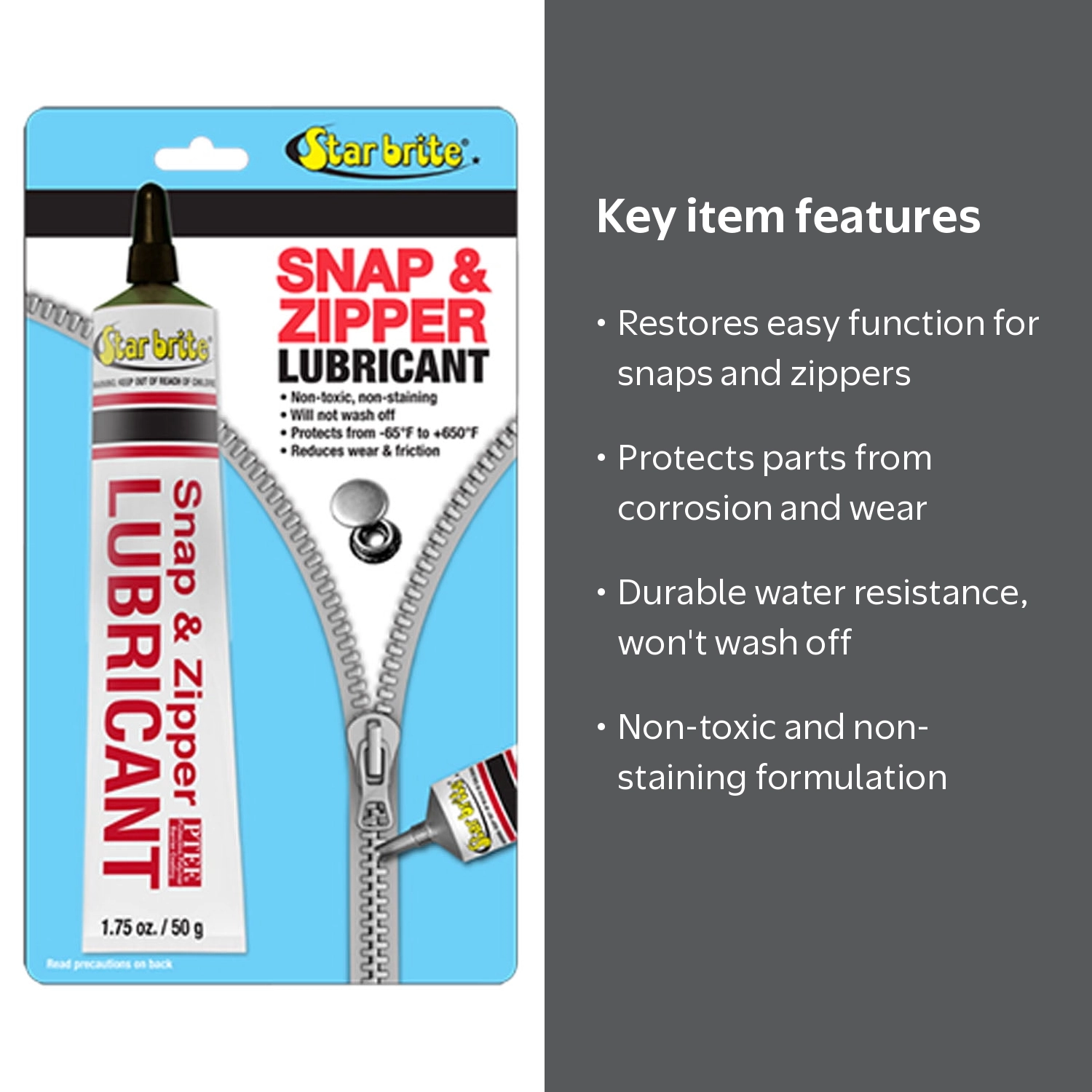 HQ POWERSPORTS, Snap-Zipper Lubricant, 89102, Boat Marine