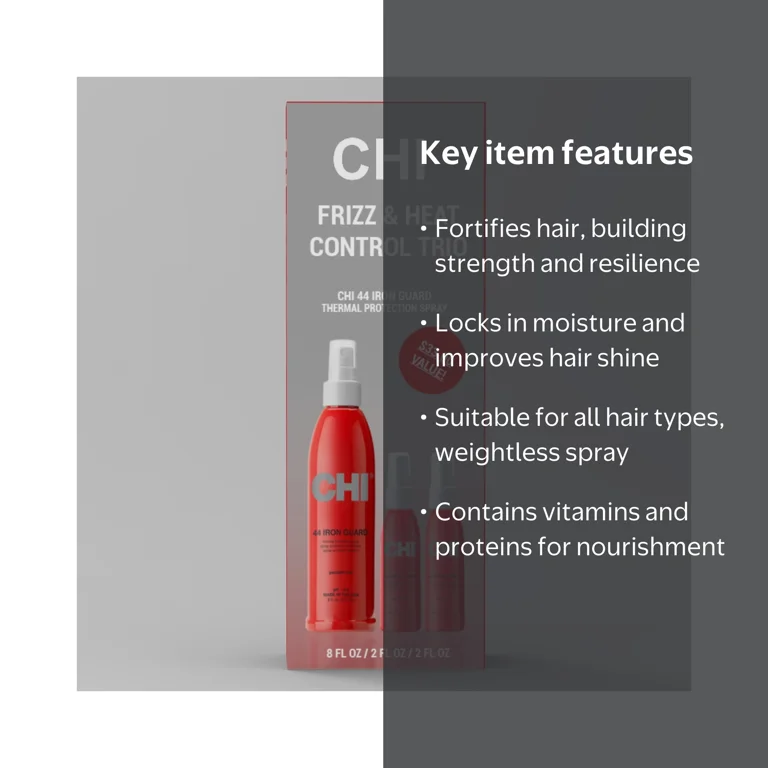CHI Frizz & Heat Control Trio Gift Set (8 fl oz / 2 fl oz / 2 fl