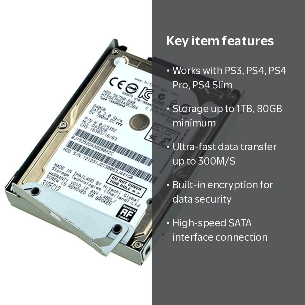 PlayStation SATA Internal Hard Drive Disk for PS3/PS4/Pro/Slim