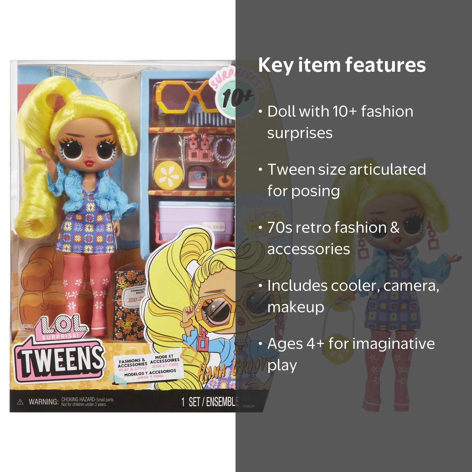 L.O.L. Surprise! Tweens Hana Groove Doll with 10+ Surprises