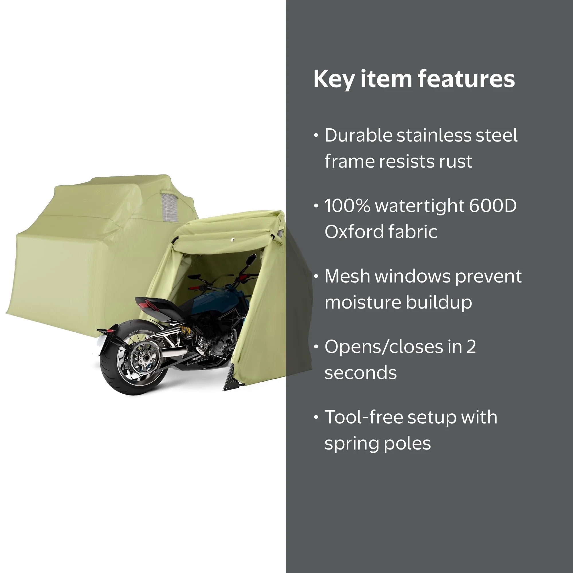 Quictent Heavy Duty Motorcycle Shelter Storage Cover with Code
