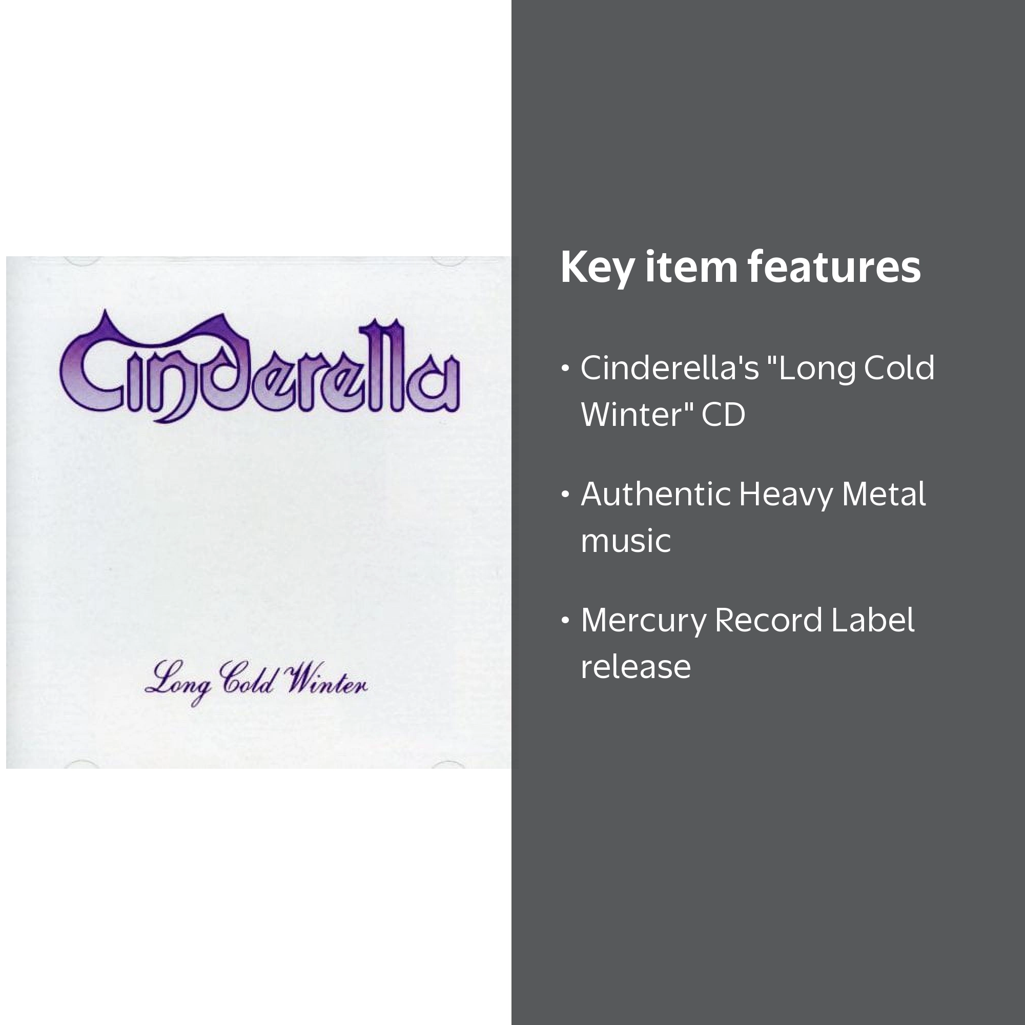 Mercury, CD, Cinderella Long Cold Winter, Music & Performance