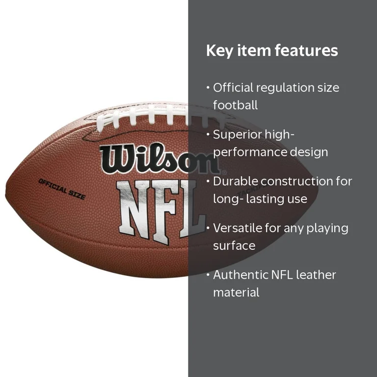 Wilson NFL MVP Football, Official Size, NFL Logo, All Ages