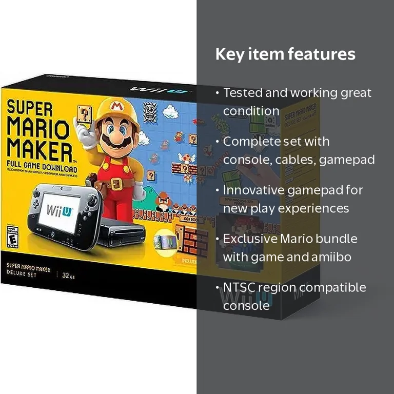 NintendoWiiU マリオメーカー ニンテンドー Pre-Owned Super Mario Maker Console Deluxe Set - Nintendo Wii U