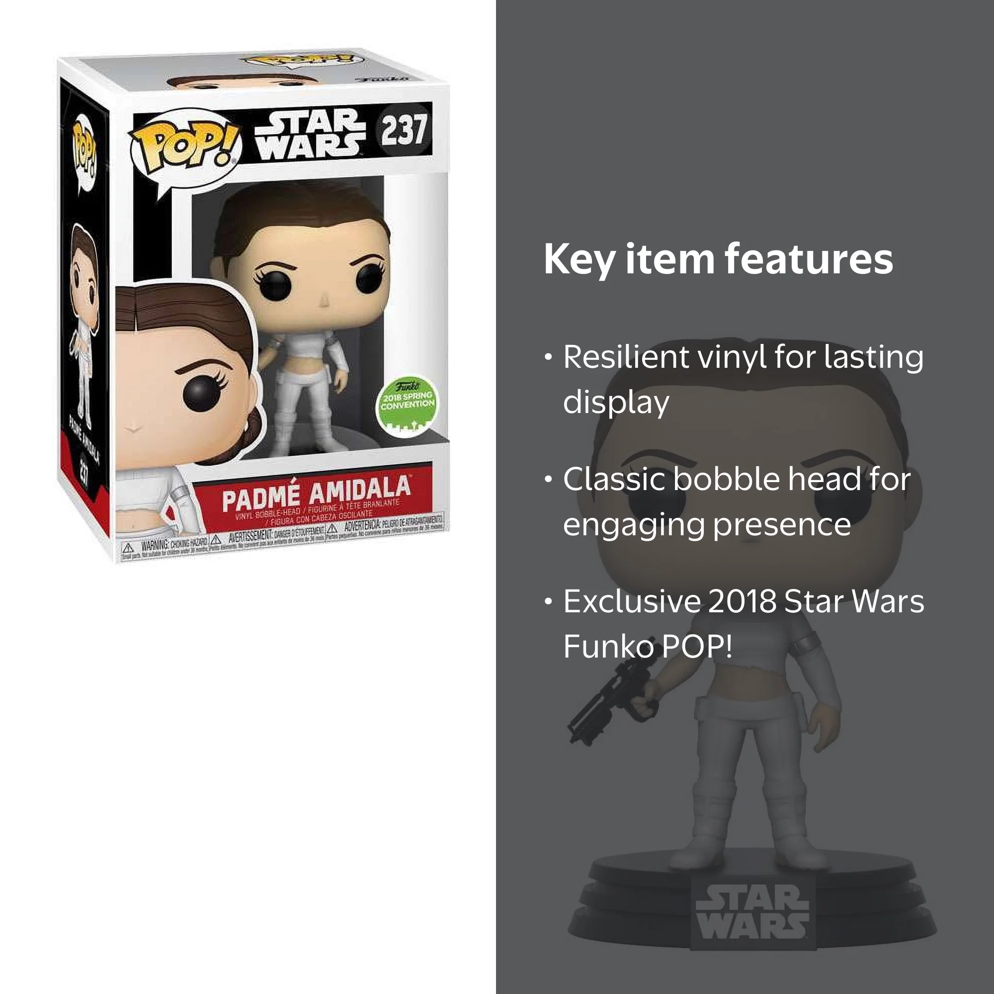 Exclusive Funko POP! Star Wars Bobblehead - Padme Amidala Vinyl