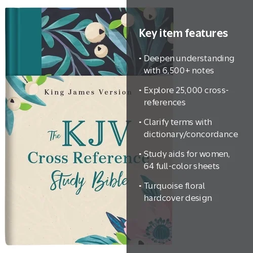 The KJV Cross Reference Study Bible [Turquoise Floral] (Hardcover