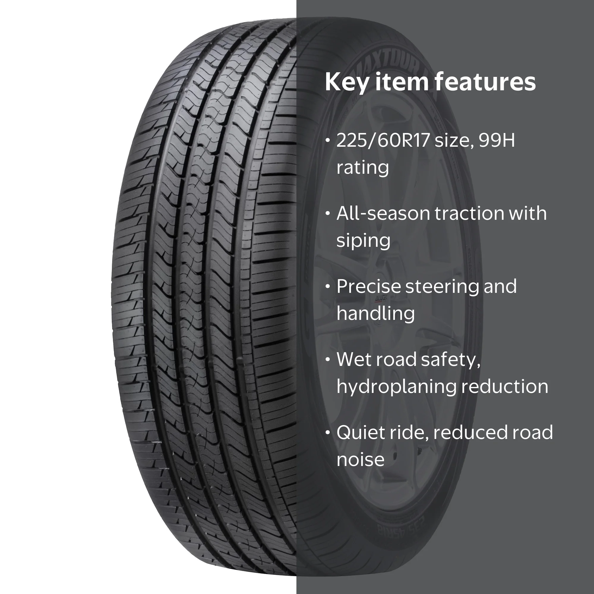 GT Radial, All-Season Tire, 225/60R17 99H, Traction and