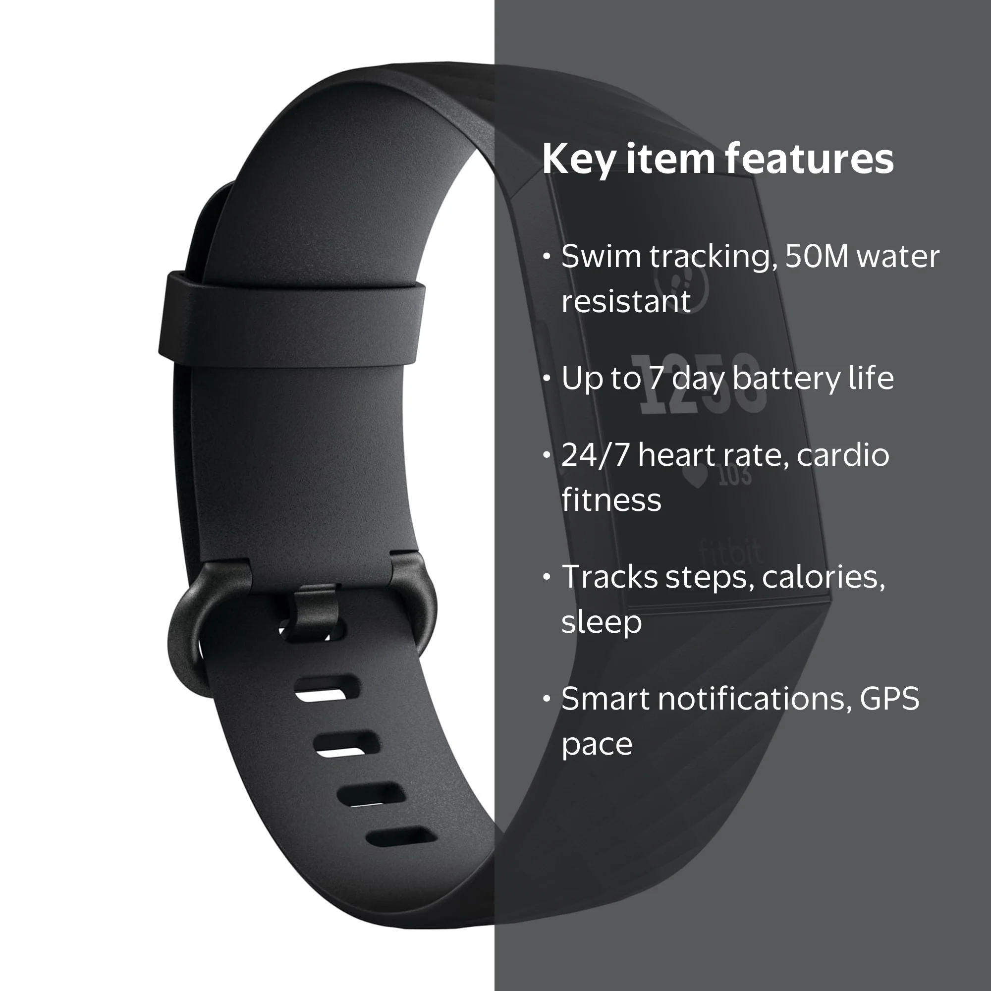 Fitbit Charge 3, Adult Electronic Fitness Activity Tracker