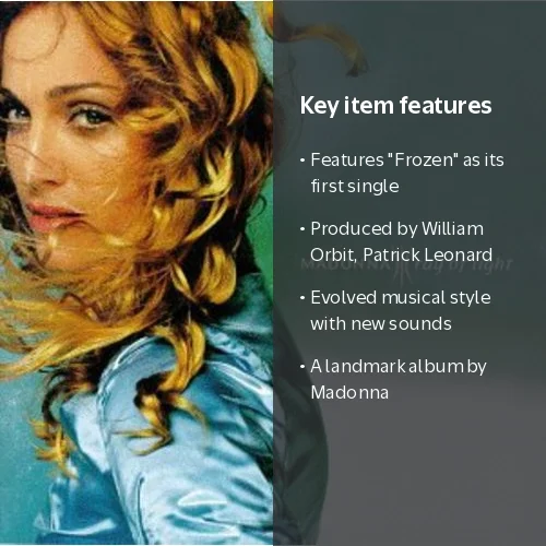 Warner Bros, CD, Madonna Ray Of Light, Music & Performance
