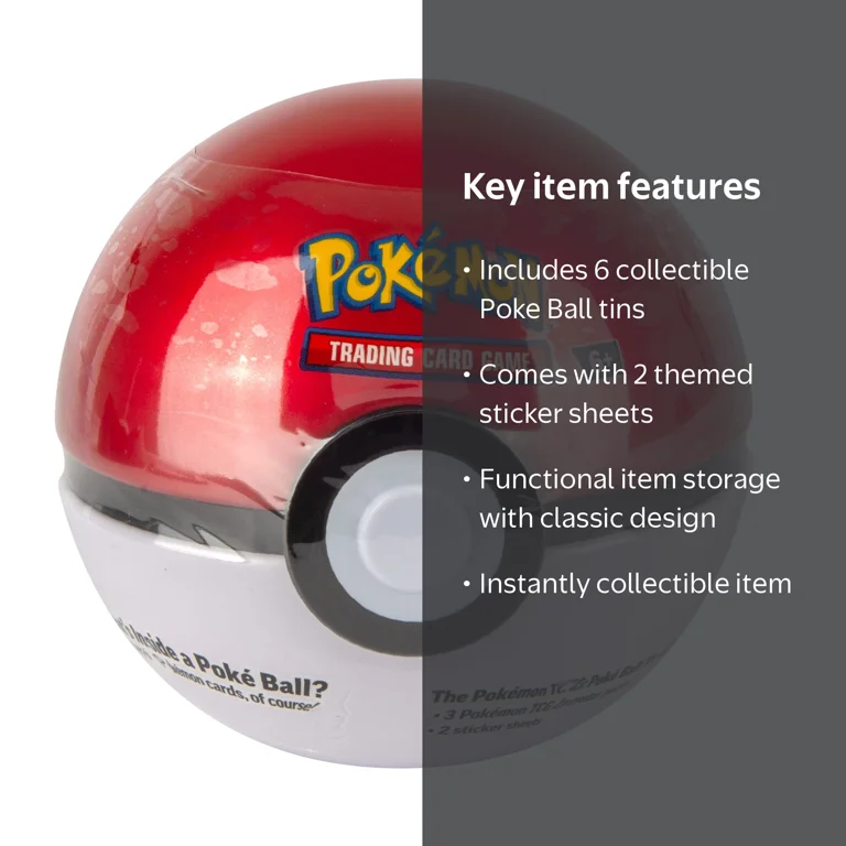 26 Pokemon Trading Card Games Spring Poke Ball Tin 6Ct Bundle