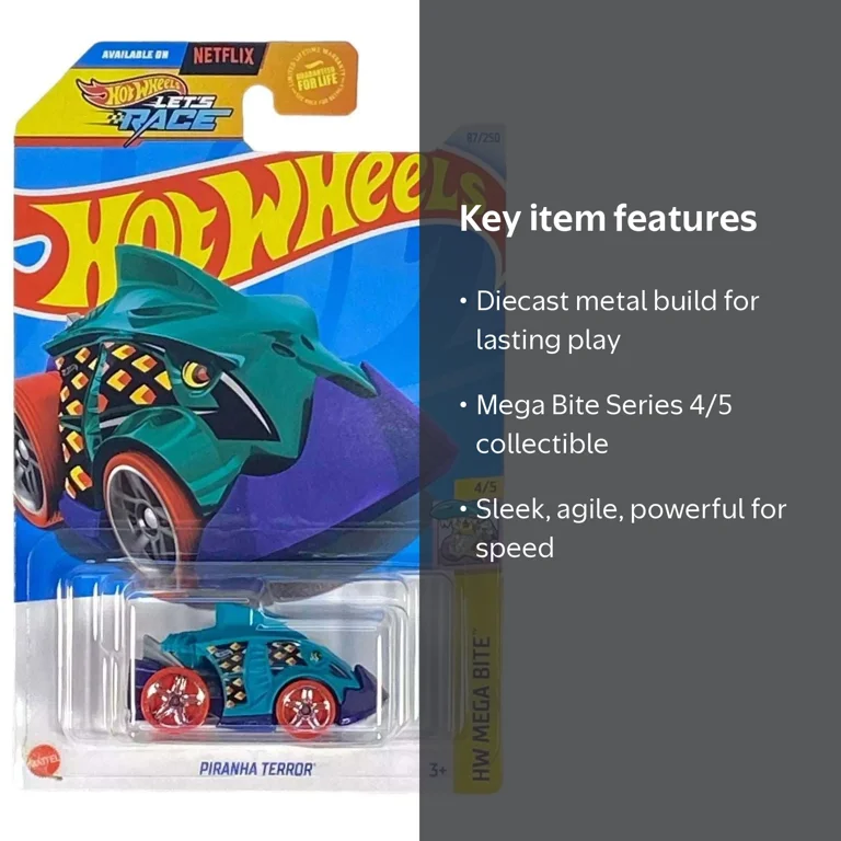 Hot Wheels HW Mega Bite Piranha Terror Diecast Car - Walmart.com