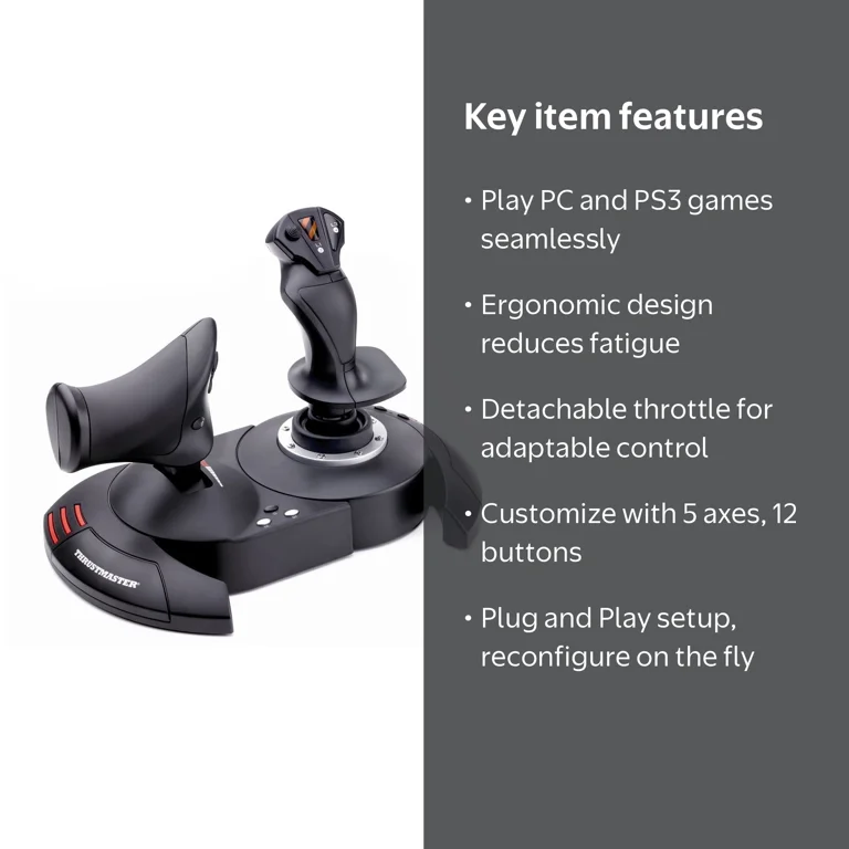 Thrustmaster, Flight HOTAS Controller, 12 Programmable Buttons PC