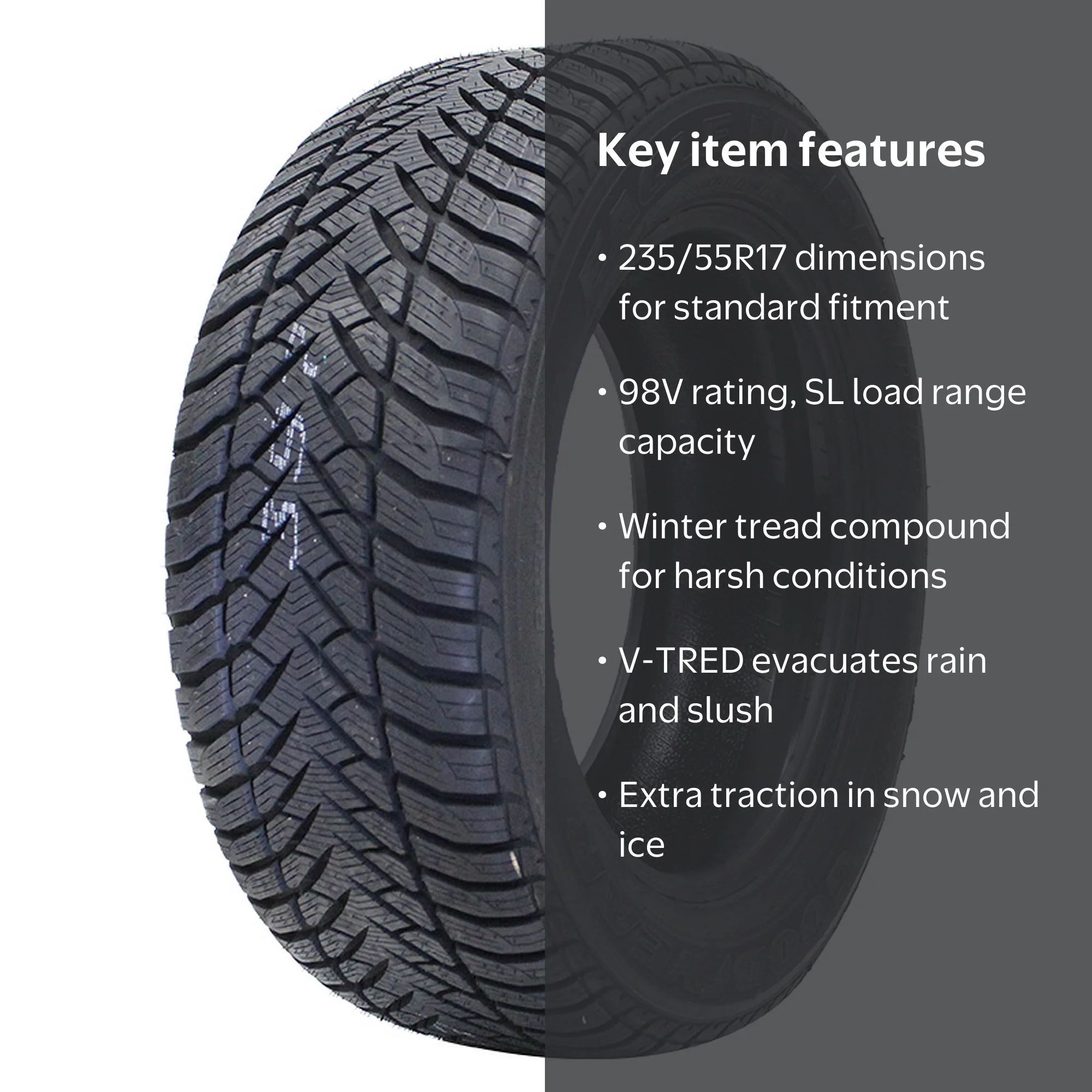 Goodyear Eagle Ultra Grip GW-3 Winter Tire, 235/55R17 98V
