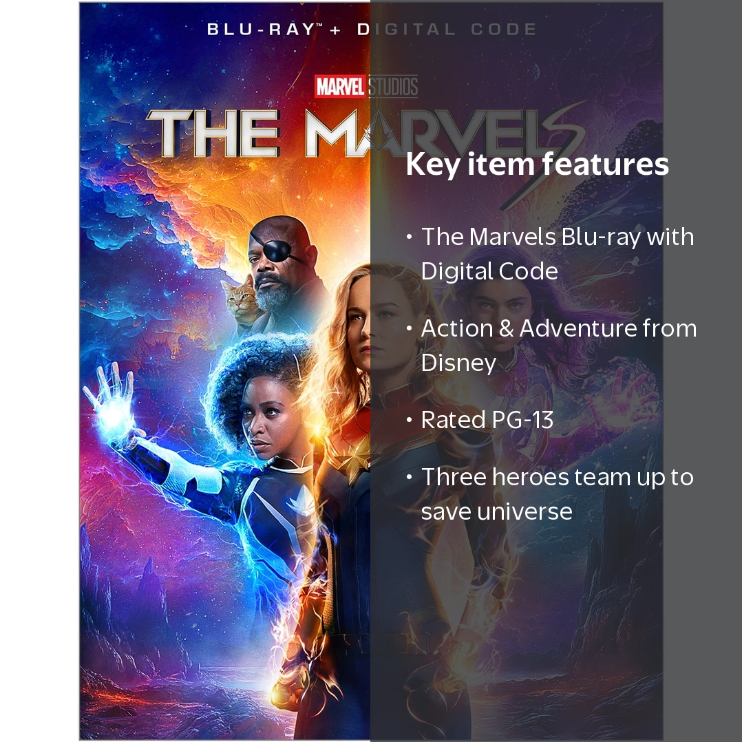 Disney, The Marvels Blu-Ray Digital Copy, PG-13, Action