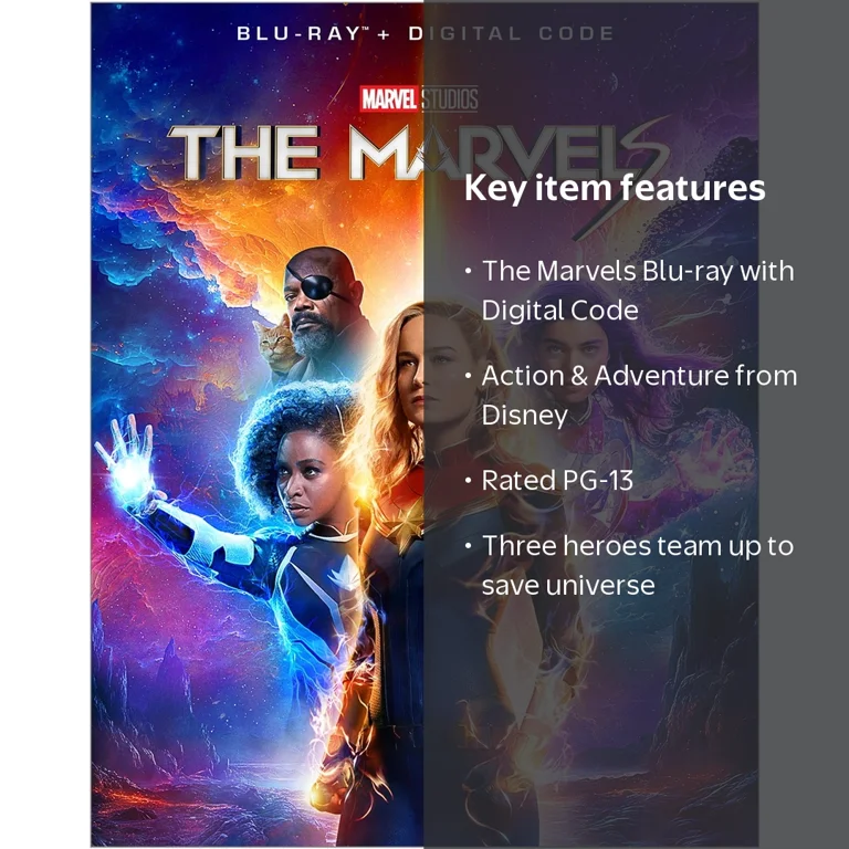 marvelシリーズ　Blu-ray Disney, The Marvels Blu-Ray Digital Copy, PG-13, Action