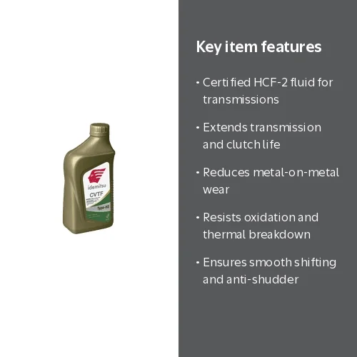 Idemitsu CVTF Type H2 Cvt Transmission Fluid, 1 qt, High Quality