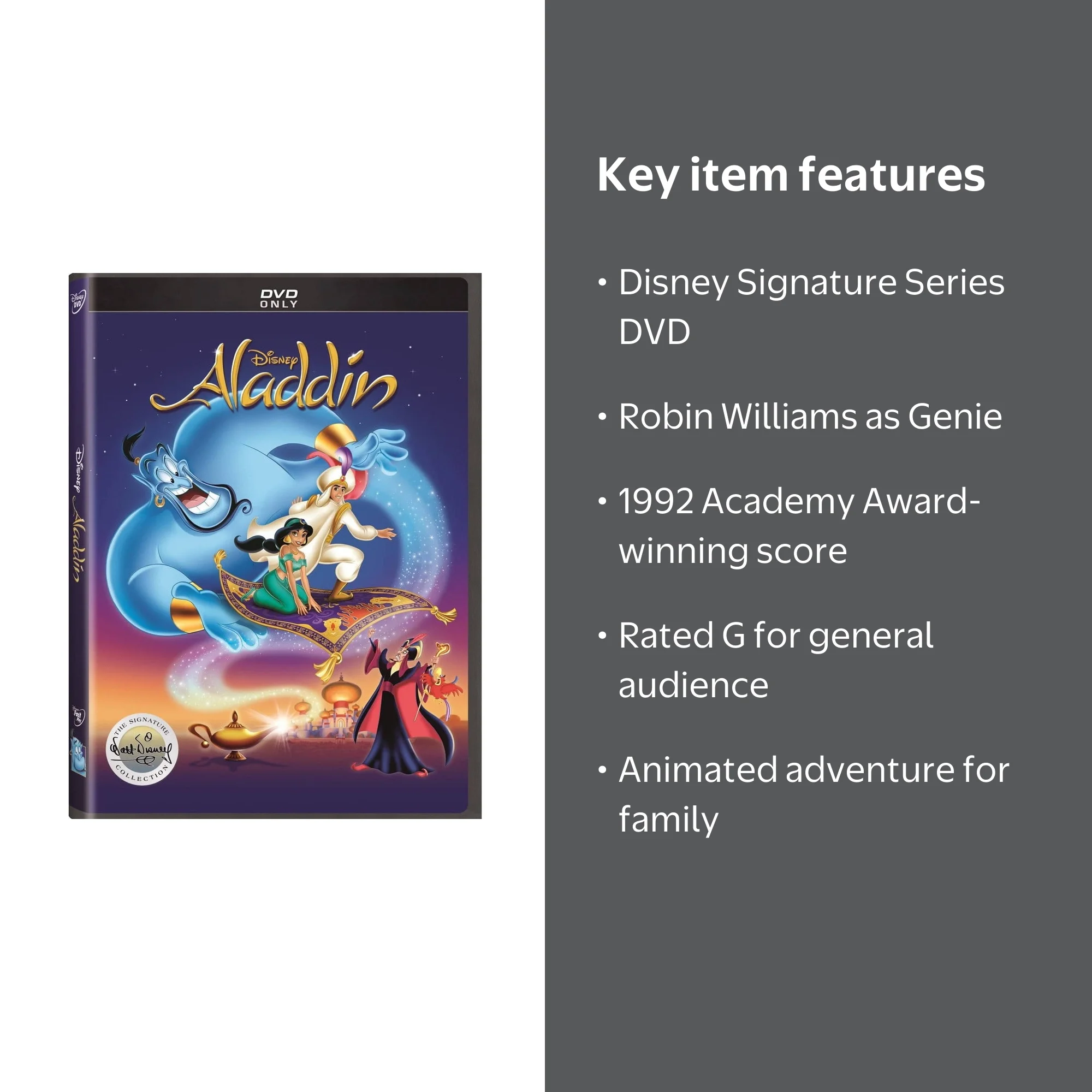 Aladdin Disney (Signature Collection) (DVD) Animation - Walmart.com