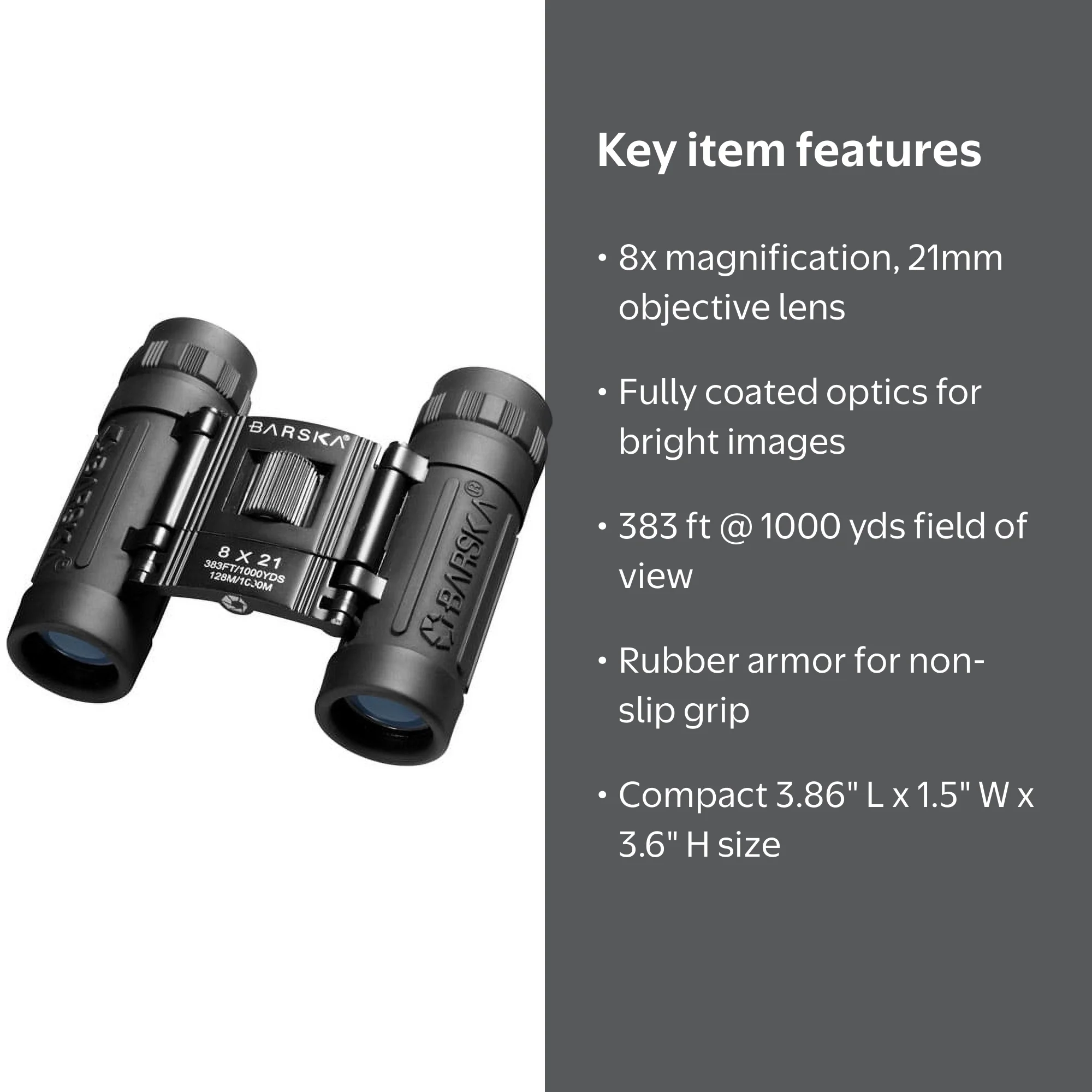 Barska 8 x 21 Lucid View Binoculars - Walmart.com