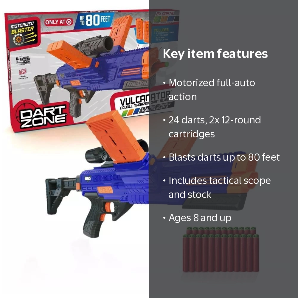 Dart Zone Motorized Vulcanator Blaster for Toy Stores - Walmart
