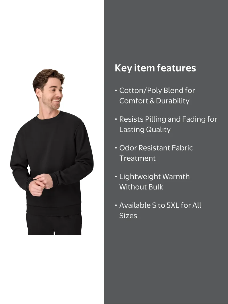 Hanes Men's & Big Men's Essentials Fleece Crewneck Sweatshirt