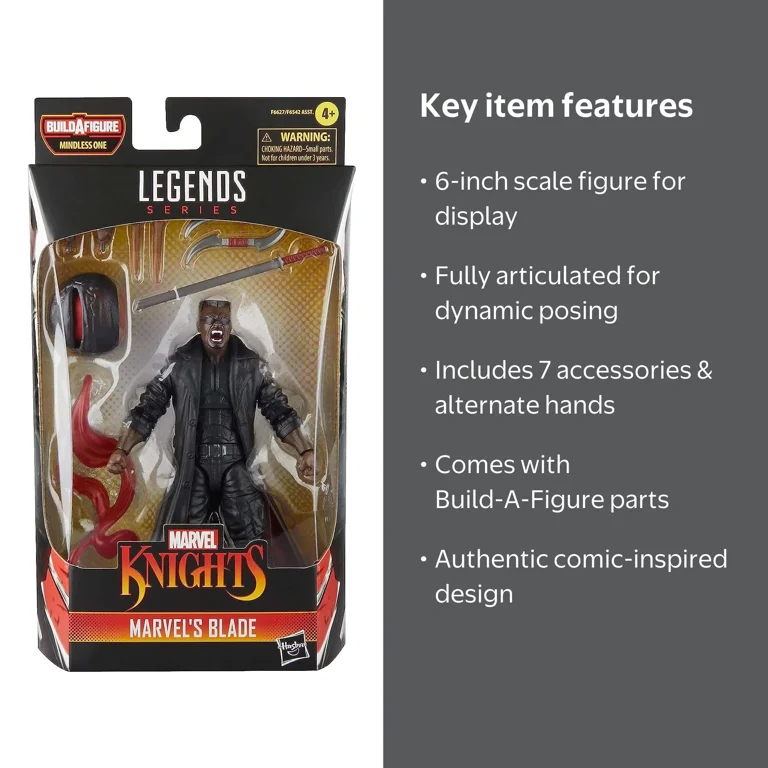 6 Inch Marvel Legends Marvel Knights Blade Action Figure by Hasbro
