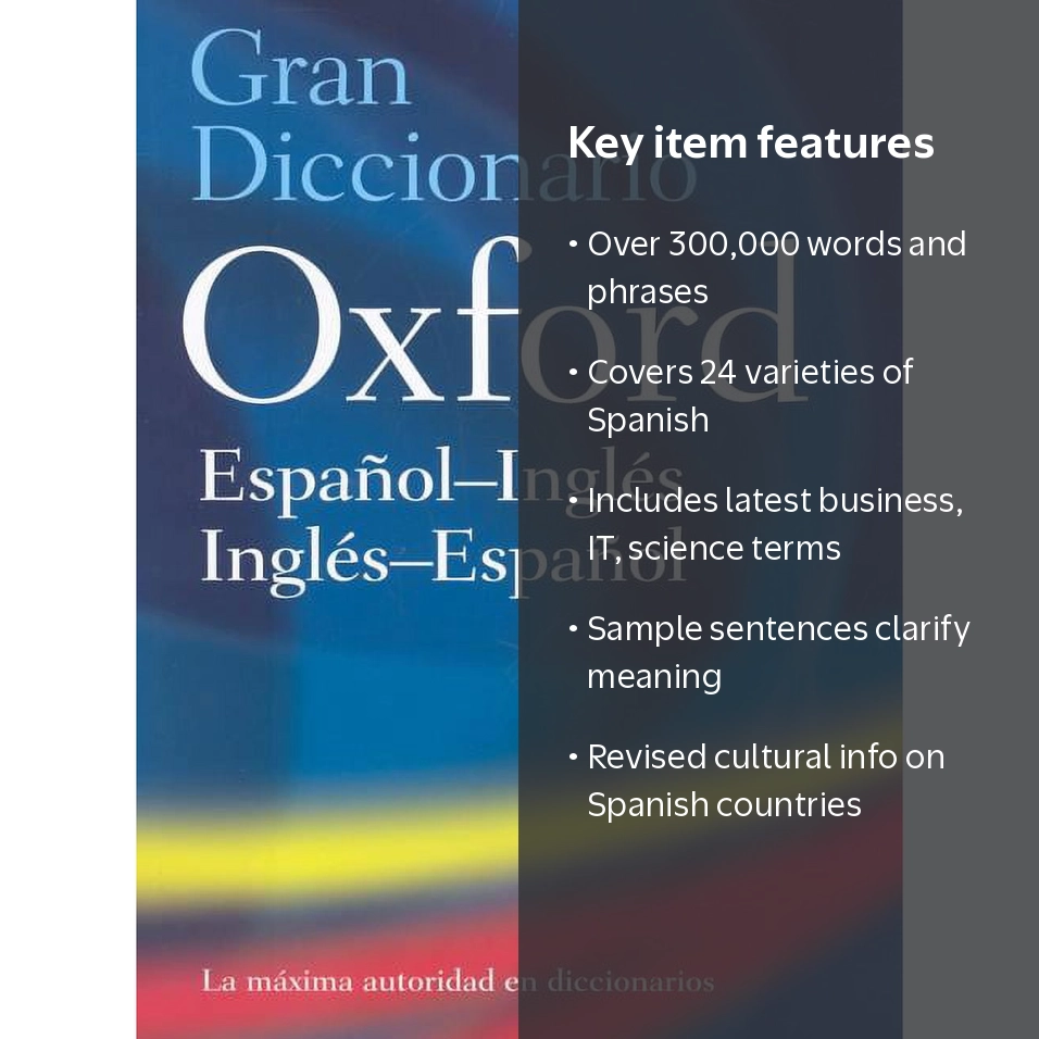 Oxford University Press, Spanish English Dictionary, Hardcover