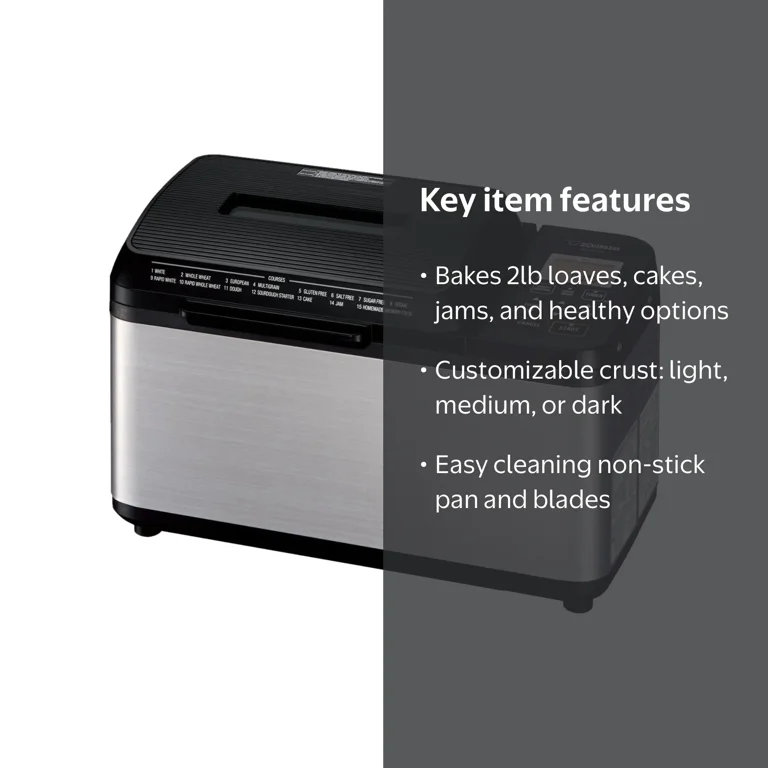 Zojirushi BB-PDC20BA Home Bakery Virtuoso Plus 2 lb Bread Machine
