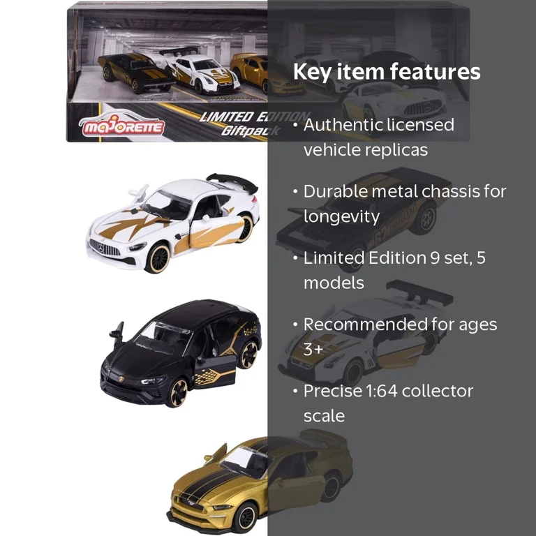 Majorette Limited Edition Giftpack Series 9, 5 Piece 1/64 Diecast